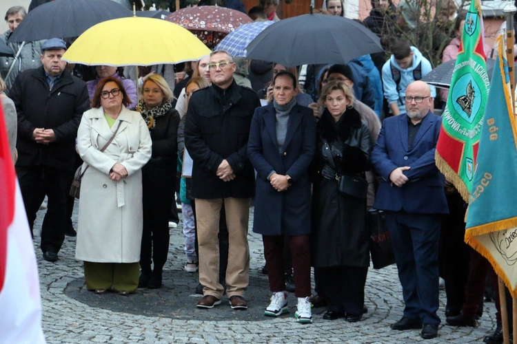 Pielgrzymka mieszkańców Trzebnicy do grobu św. Jadwigi Śląskiej - poświęcenie sztandaru gminy