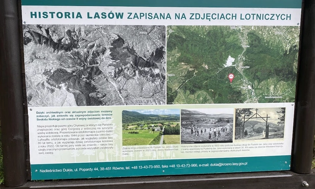 Okolice Dukli z doliną, w której budowana jest droga