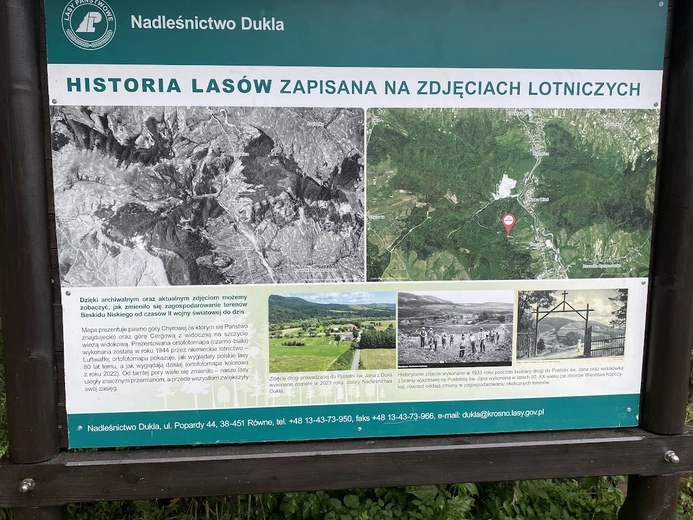 Okolice Dukli z doliną, w której budowana jest droga