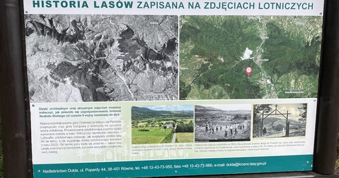 Okolice Dukli z doliną, w której budowana jest droga