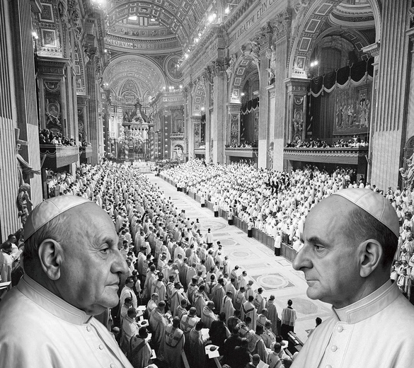 Ojcowie soborowi w bazylice św. Piotra.