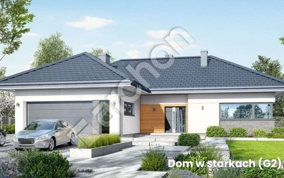 Reprezentacyjna parterówka z wygodnym układem i dużym garażem - przedstawiamy Dom w starkach (G2)