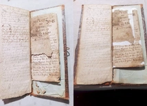 Księgi przed i po zabiegach konserwatorskich. 