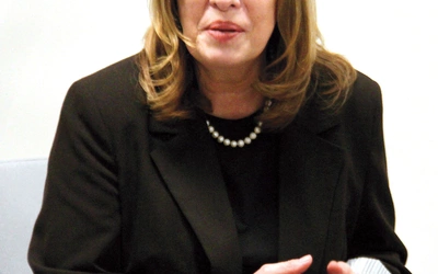 Autorka podczas spotkania z czytelnikami w Opolu.