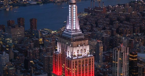 Lewandowski jako pierwszy w historii Polak rozświetlił Empire State Building z okazji Święta Niepodległości