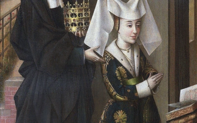 Izabela Portugalska ze św. Elżbietą Węgierską. XV-wieczne dzieło Petrusa Christusa