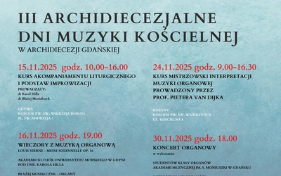 Zaproszenie na III Archidiecezjalne Dni Muzyki Kościelnej