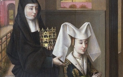 Izabela Portugalska ze św. Elżbietą Węgierską. XV-wieczne dzieło Petrusa Christusa