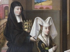 Izabela Portugalska ze św. Elżbietą Węgierską. XV-wieczne dzieło Petrusa Christusa