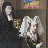 Izabela Portugalska ze św. Elżbietą Węgierską. XV-wieczne dzieło Petrusa Christusa