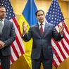 Sekretarz stanu USA Marco Rubio (P) i szef gabinetu prezydenta Ukrainy Andrij Jermak (L)