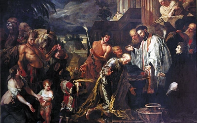Św. Franciszek Ksawery chrzci pogańskiego króla. Obraz na płótnie Petera Ykensa