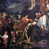 Św. Franciszek Ksawery chrzci pogańskiego króla. Obraz na płótnie Petera Ykensa