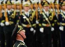 Wojsko chińskie podczas uroczystości w Pekinie