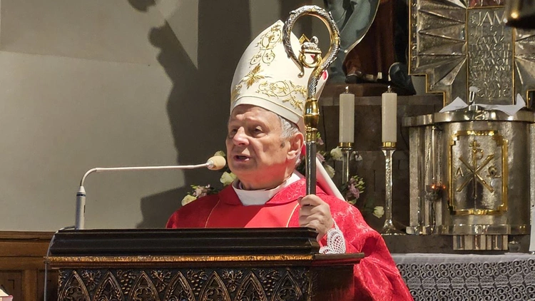 Poświęcenie figury Chrystusa upadającego pod krzyżem u radomskich bernardynów