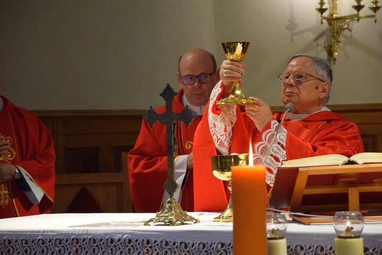 Poświęcenie figury Chrystusa upadającego pod krzyżem u radomskich bernardynów