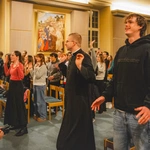 Blok formacyjny podczas jubileuszu młodych