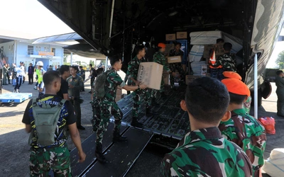 Tranport z pomocą dla poszkodowanych