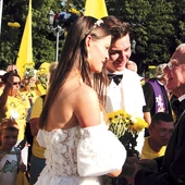 Dużą radością arcybiskupa było co roku witanie pielgrzymów wchodzących na Jasną Górę.