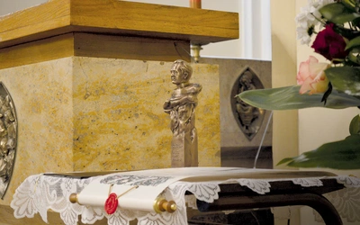 Laureat otrzymuje statuetkę z popiersiem patrona wyróżnienia.