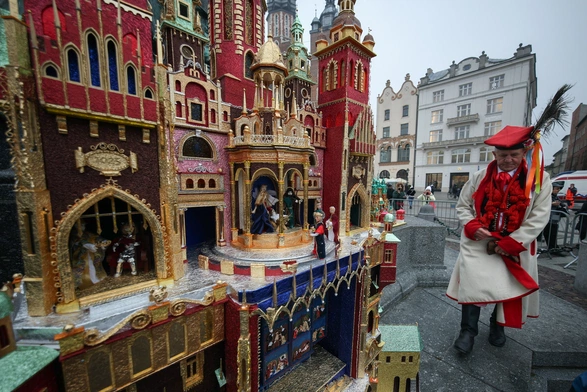 Leon XIV i Donald Trump w... krakowskich szopkach