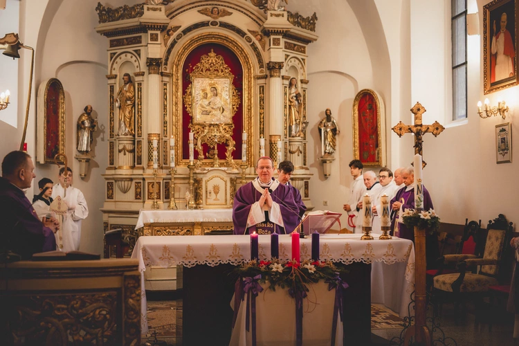 Poświęcenie figury w Trąbkach Wielkich