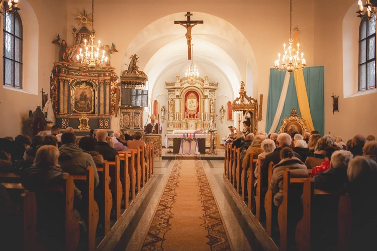 Poświęcenie figury w Trąbkach Wielkich