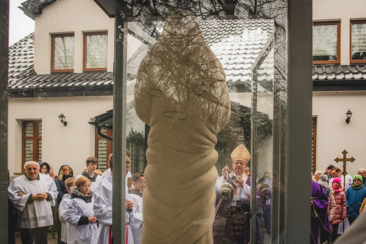 Poświęcenie figury w Trąbkach Wielkich