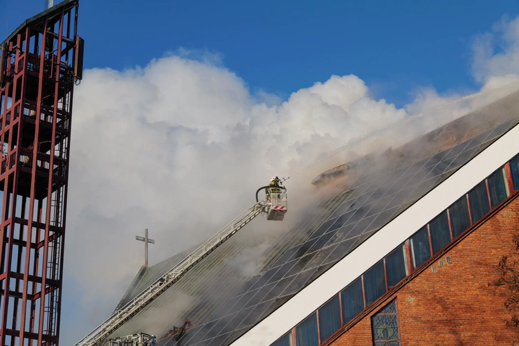 W Lublinie płonie kościół