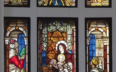 Kaplica pałacowa św. Franciszka i św. Huberta w Brynku; 1907 r., August Oetken, Berlin,  „Pokłon Trzech Króli”… 