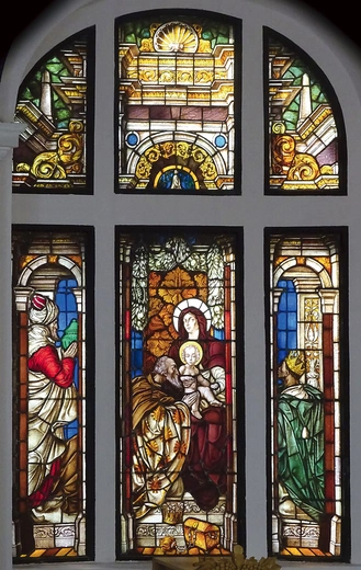Kaplica pałacowa św. Franciszka i św. Huberta w Brynku; 1907 r., August Oetken, Berlin,  „Pokłon Trzech Króli”… 