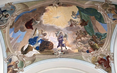 Odnowione sklepienia bazyliki rokitniańskiej, która w 2024 roku została uznana za Pomnik Historii.