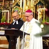 	Ks. Andrzej Wójcik, proboszcz parafii ewangelicko-augsburskiej w Gliwicach, i biskup gliwicki senior Jan Kopiec.