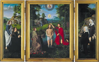 „Chrzest Chrystusa” na obrazie z początku XVI wieku