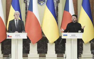 Prezydent Czech Peter Pavel i Prezudent Ukrainy, Wołodymyr Zełenski
