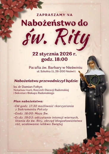 Święta Rita bierze za rękę każdego...