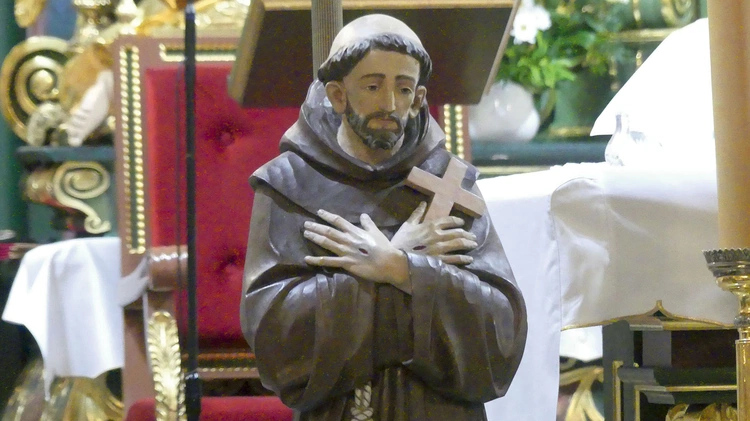Figura świętego w rychwałdzkim sanktuarium.