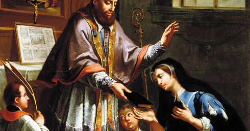 „Św. Franciszek Salezy i św. Joanna de Chantal” na płótnie Valentina Metzingera