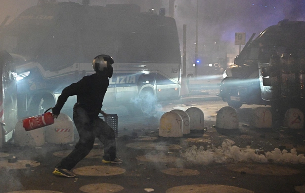 Podczas zamieszek w Turynie