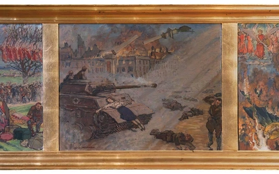 „Powstanie warszawskie” – zaginiony tryptyk Józefa Mehoffera zidentyfikowany na plebanii w Andrychowie