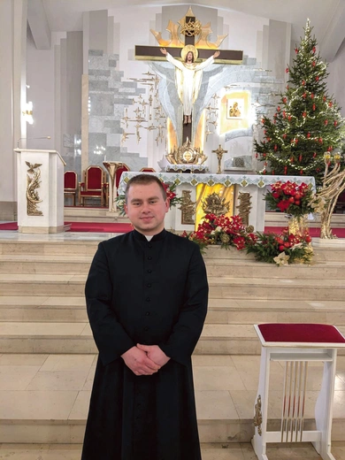  Przyszły kapłan w Kościele  pw. Chrystusa Króla w Radomiu.