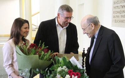 90. urodziny ks. Michała Hellera w Tarnowie - życzenia, laudacja, wykłady i wystąpienia