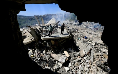 Zniszczenia po izraelskim ataku