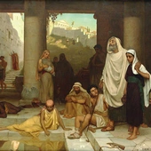 „Niewidomy przy sadzawce Siloam” na płótnie z XIX wieku