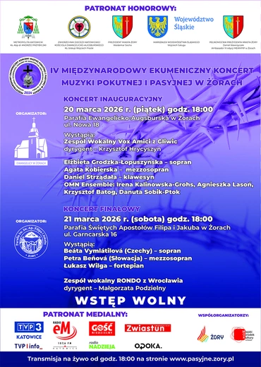 Żory. IV Międzynarodowy Ekumeniczny Koncert Muzyki Pokutnej i Pasyjnej