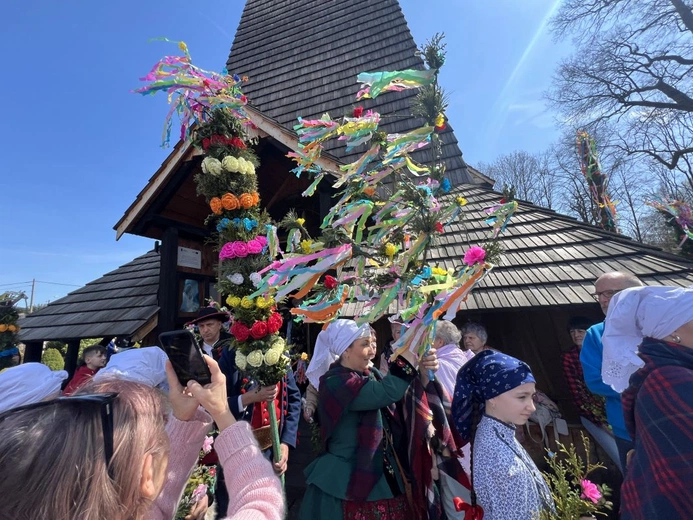 Wąskie i smukłe palmy zwane kawalerskimi przynoszą młodzieńcy.
