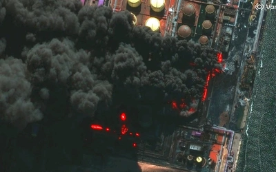 Kolejny rosyjski port na Bałtyku płonie po ataku ukraińskich dronów