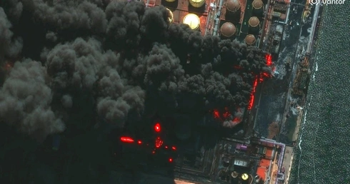 Kolejny rosyjski port na Bałtyku płonie po ataku ukraińskich dronów