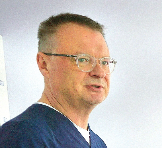 Andrzej Księżarek, ordynator Oddziału Położnictwa, Ginekologii i Patologii Ciąży. 