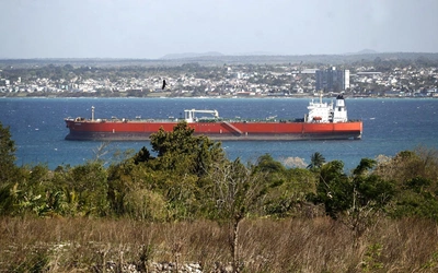 Rosyjski tankowiec  Anatolij Kołodkin w porcie w Matanzas